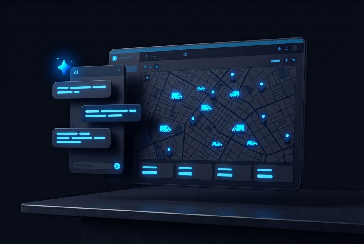 JoTrack embedded AI Agent chat answering fleet questions