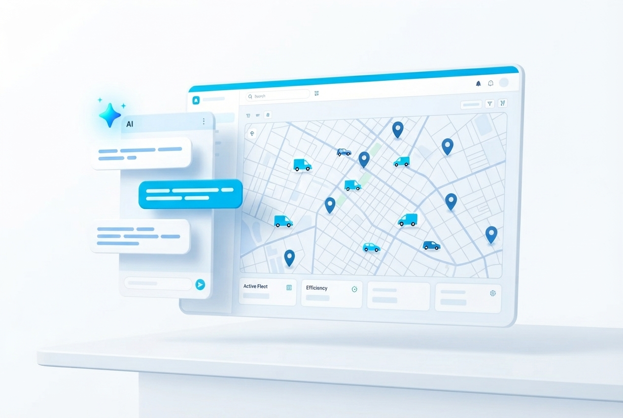 JoTrack embedded AI Agent chat answering fleet questions